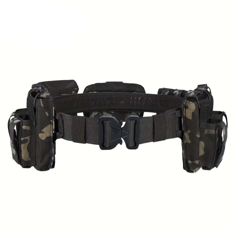 7-in-1 Tactical Battle Belt 1000D Nylon with Quick Release Buckle, Heavy Duty MOLLE Utility Belt ...