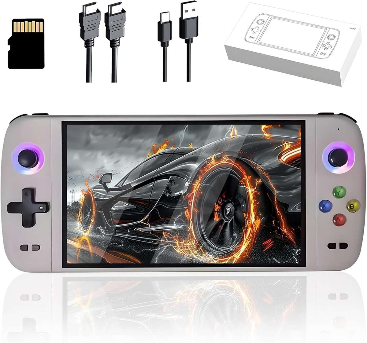 Retro Handheld Gaming Console 256GB  50000+ Games, 7 IPS, EmuELEC, 3000mAh beige