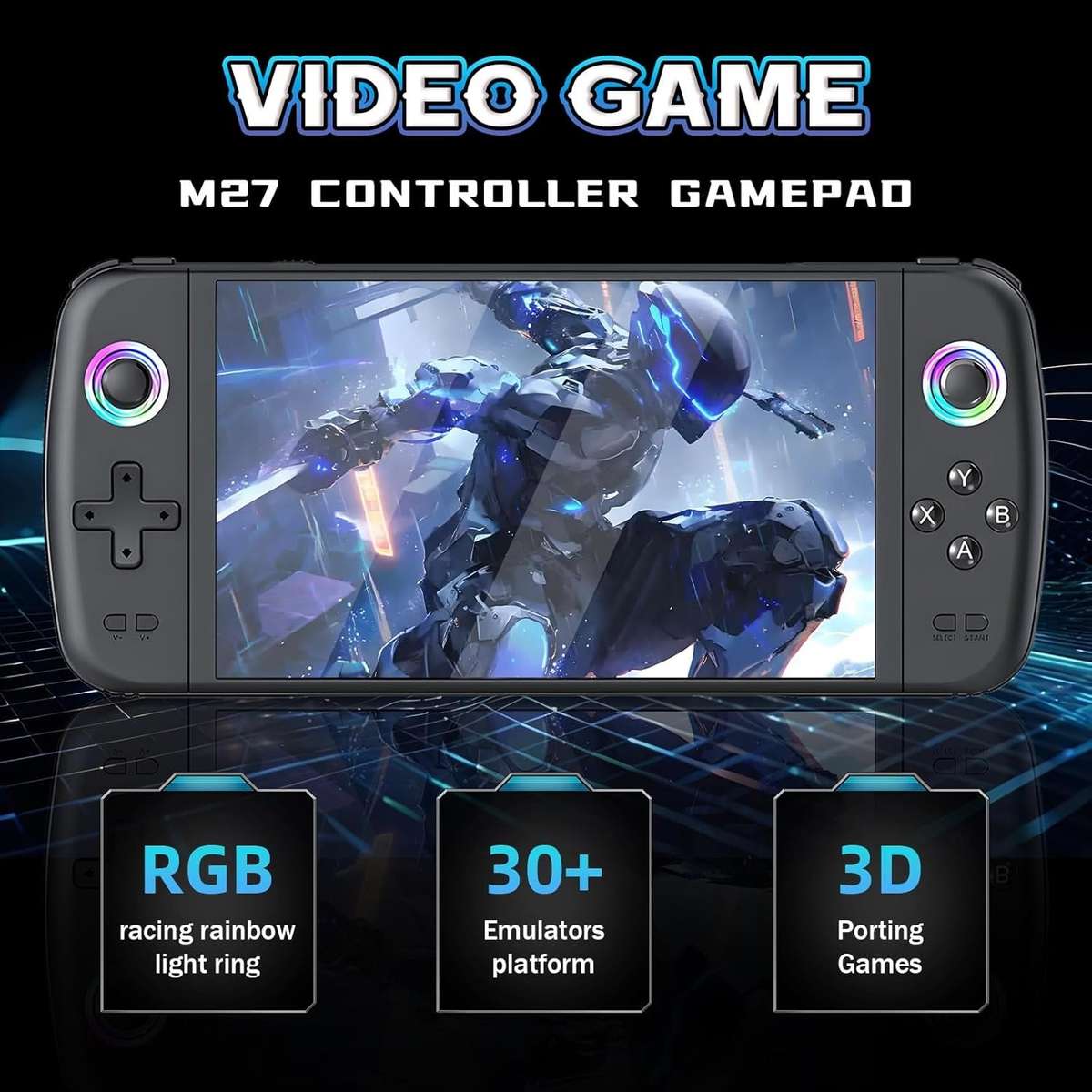 Retro Handheld Gaming Console 256GB  50000+ Games, 7 IPS, EmuELEC, 3000mAh beige