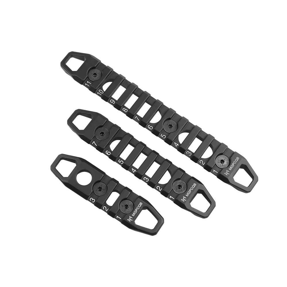 Tactical Picatinny Rail Set  150mm/110mm/80mm Black 20mm Mount