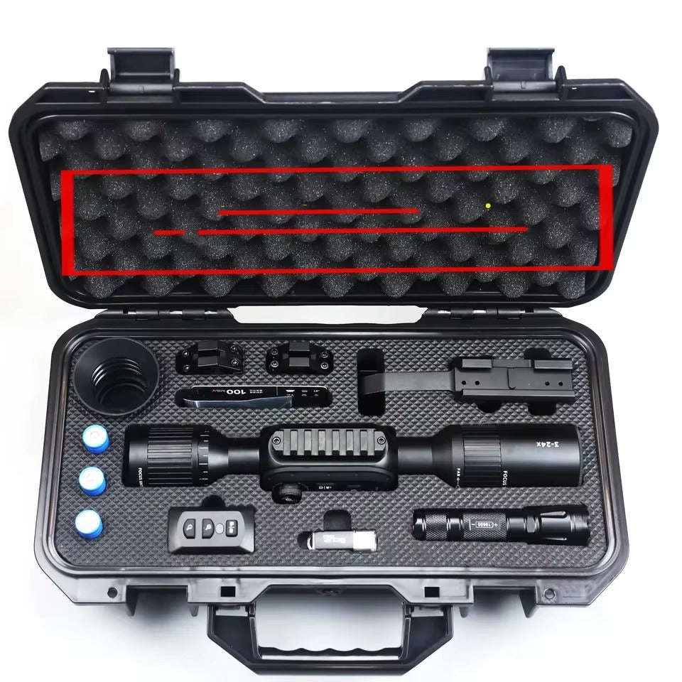 Rifle Scope 324x Aluminium Alloy 4K UHD Smart Ballistic Rangefinder Night Vision  Black 9002