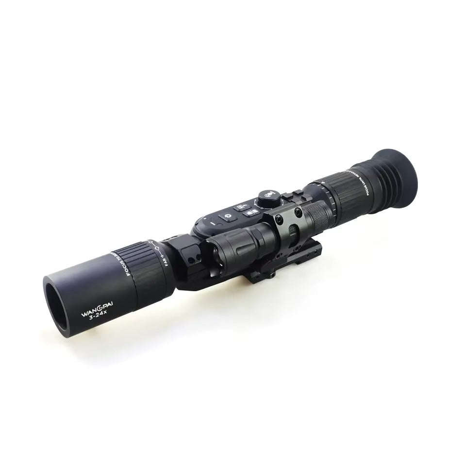Rifle Scope 324x Aluminium Alloy 4K UHD Smart Ballistic Rangefinder Night Vision  Black 9002