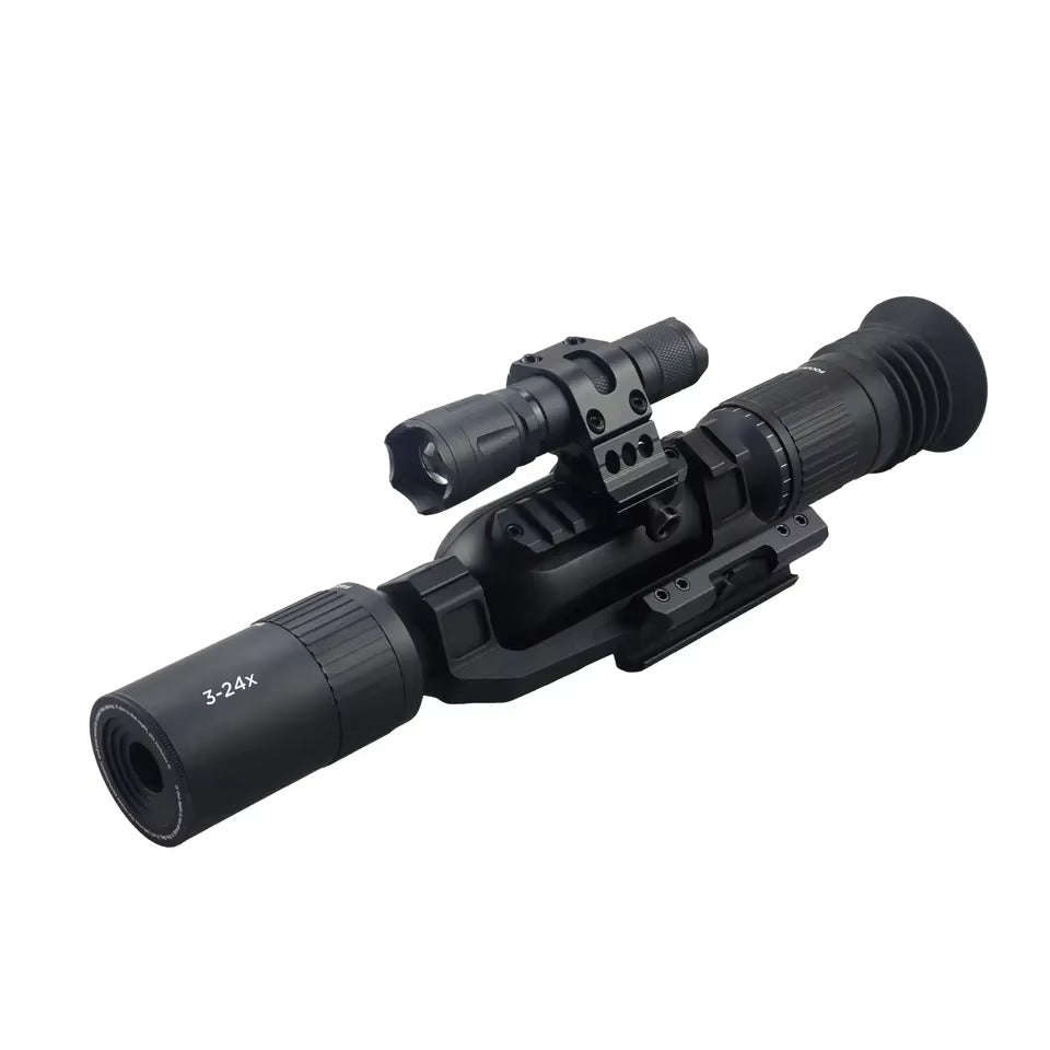 Rifle Scope 324x Aluminium Alloy 4K UHD Smart Ballistic Rangefinder Night Vision  Black 9002