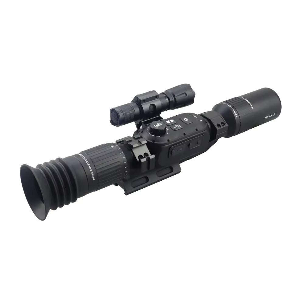 Rifle Scope 324x Aluminium Alloy 4K UHD Smart Ballistic Rangefinder Night Vision  Black 9002