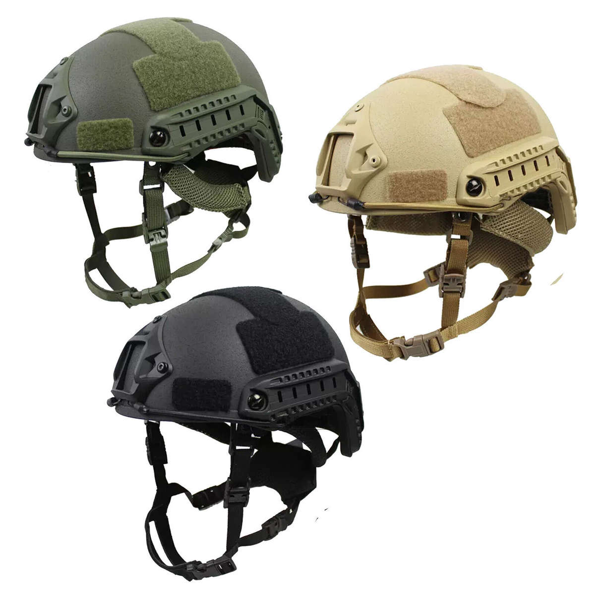 Tactical ABS Helmet  FAST HighCut Style  5862cm Fit  4 Colours - Black