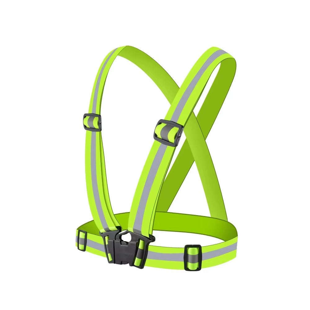 Reflective Safety Harness Vest Adjustable  High Visibility Elastic Straps for Walking, Cycling...