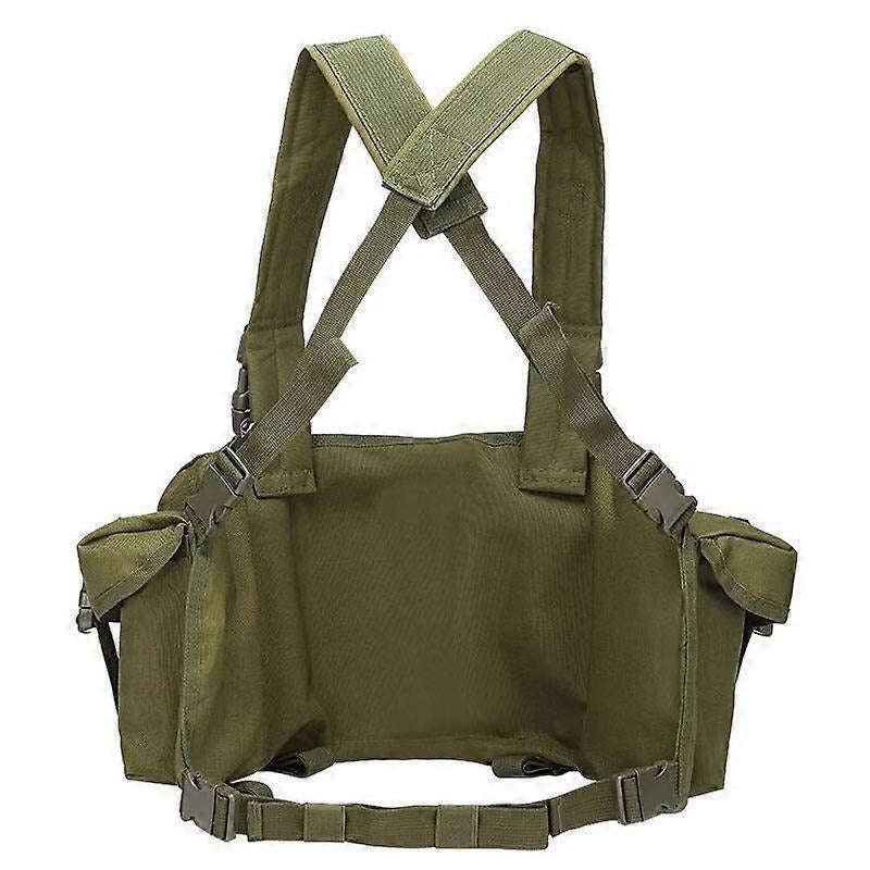 Tactical Chest Rig 600D Oxford Cloth 6Magazine MultiPocket Bandolier Vest  Adjustable Sh...