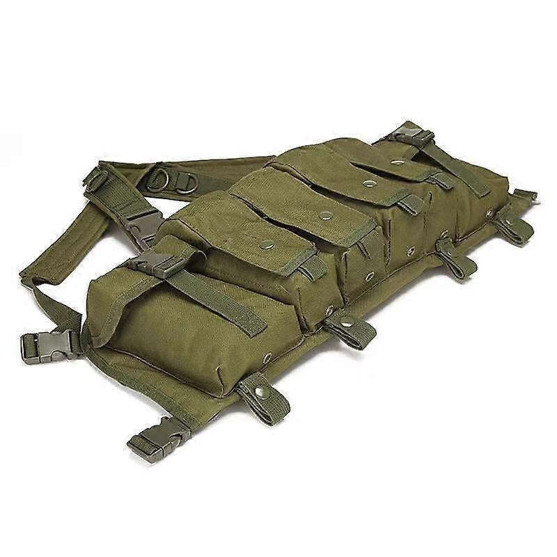 Tactical Chest Rig 600D Oxford Cloth 6Magazine MultiPocket Bandolier Vest  Adjustable Sh...