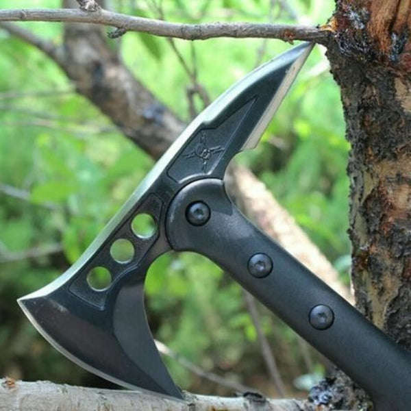 Outdoor Camping Axe 19cm×40cm  440 Stainless Steel DoubleBlade, Black
