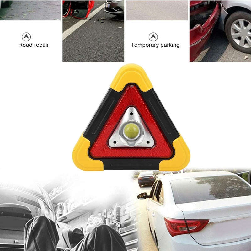 Solar Warning Triangle with LED Light, Power Bank & Flashlight  5 Light Modes