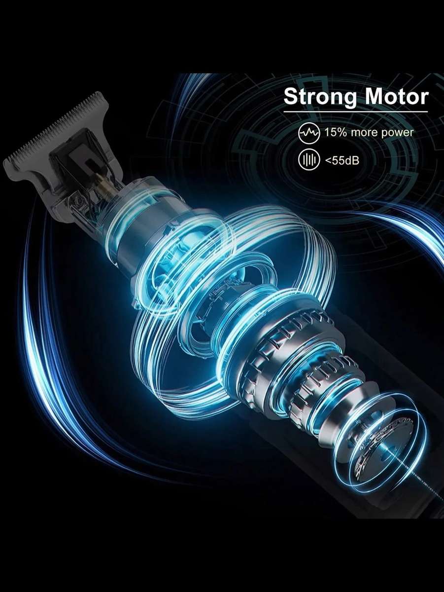 Cordless Hair Clipper 120min USB-C Rechargeable  Stainless Steel Blade  4 Guide Combs Dragon