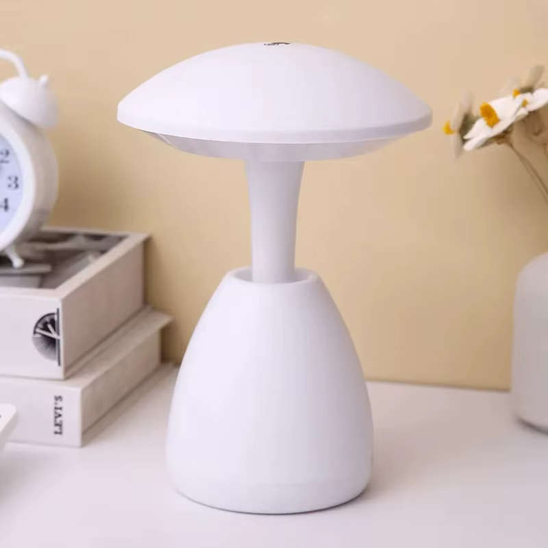 Rechargeable LED Mushroom Table Lamp with Touch Control, 3 Light Modes, 3000K-7000K, 1200mAh Battery