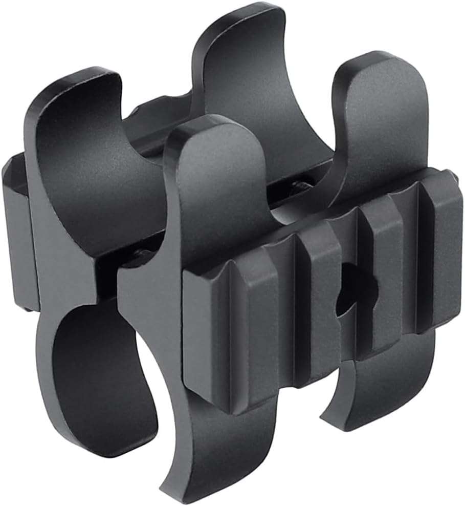 Shotgun Flashlight Barrel Clamp Mount with Detachable PicRail  CNC Aluminum  Dual Screw ...