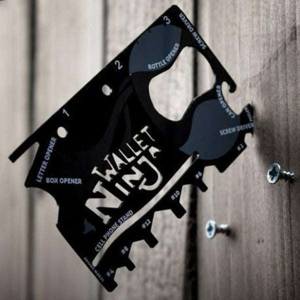 WalletNinja 18in1 Wallet MultiTool  Alloy Steel CreditCard Size Black