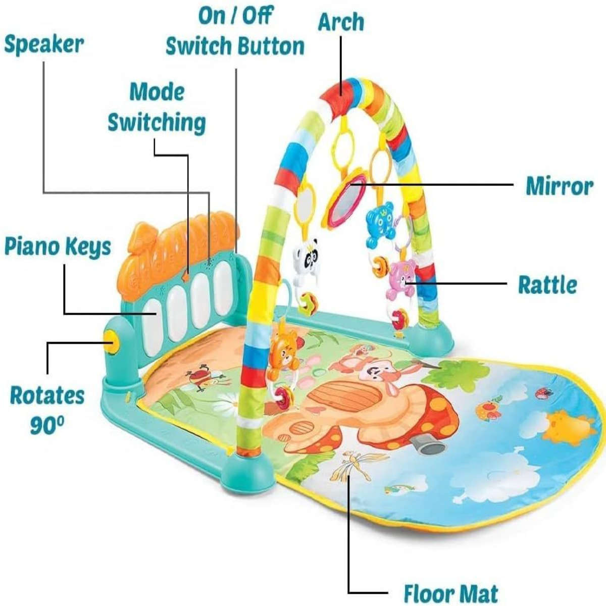 Piano Fitness Rack Baby Play Mat  Multi-Function