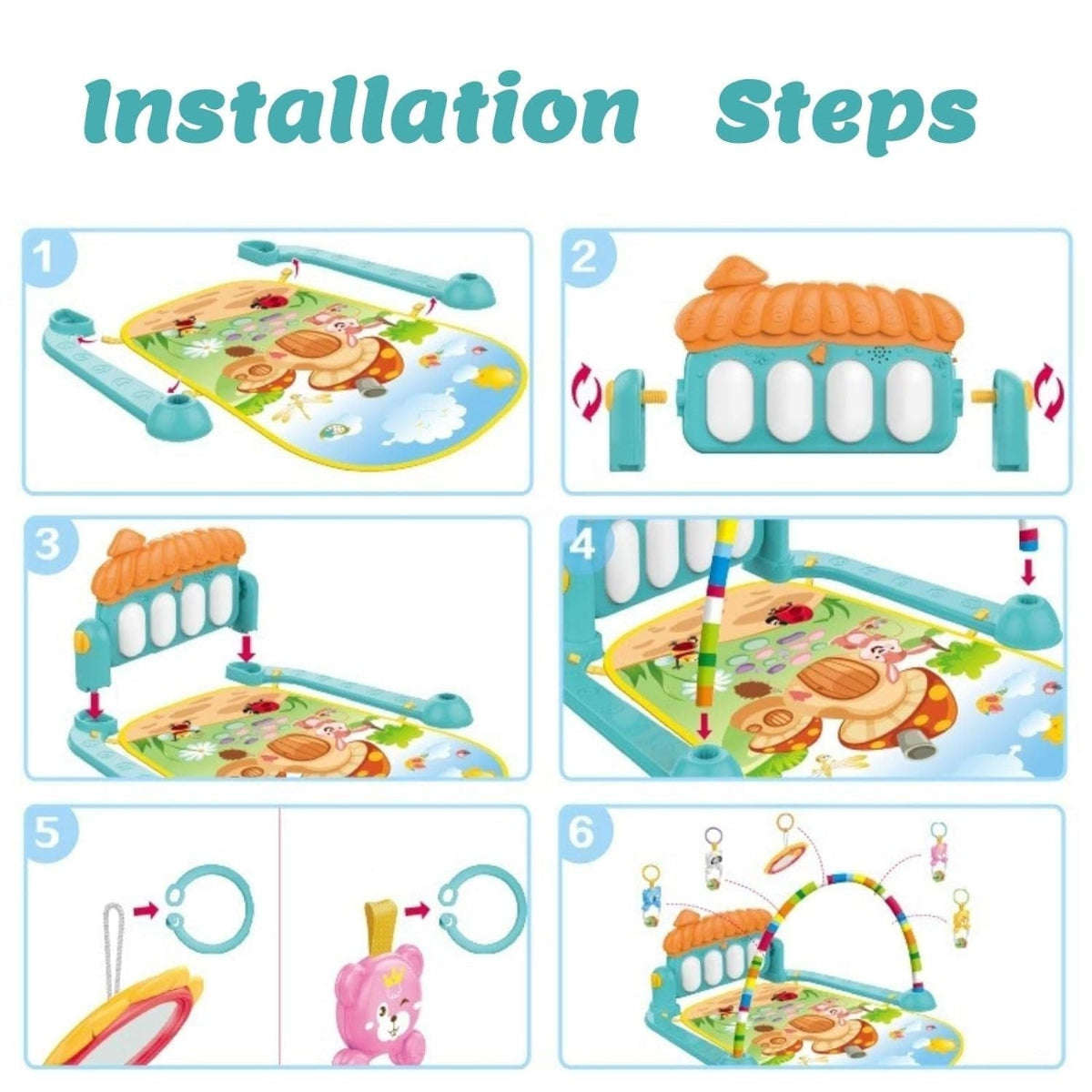 Piano Fitness Rack Baby Play Mat  Multi-Function