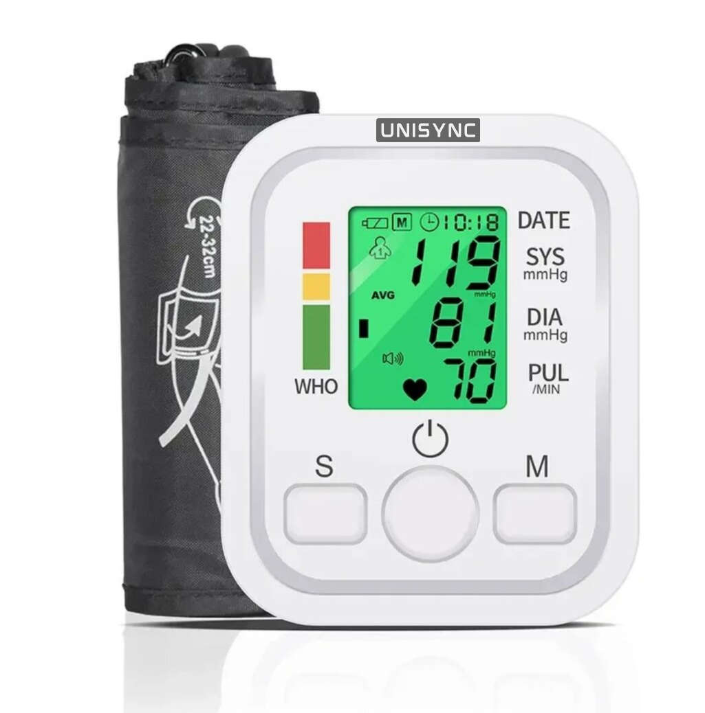 Fully Automatic Arm Blood Pressure Monitor  Digital LCD  Adjustable 2232cm Cuff  USB or ...