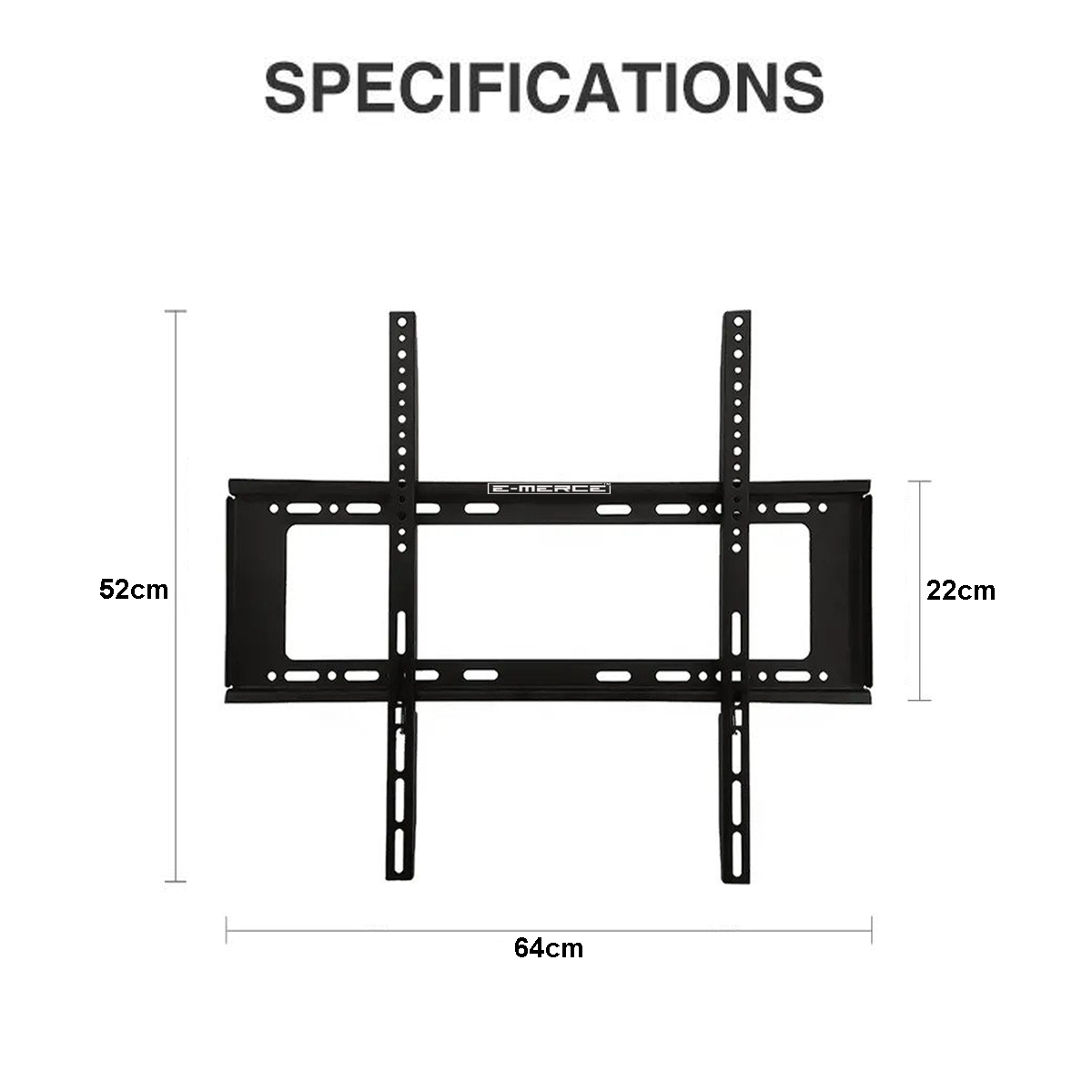 40"- 80" E-Merce Fixed Wall Mount TV Bracket Vesa Compatible