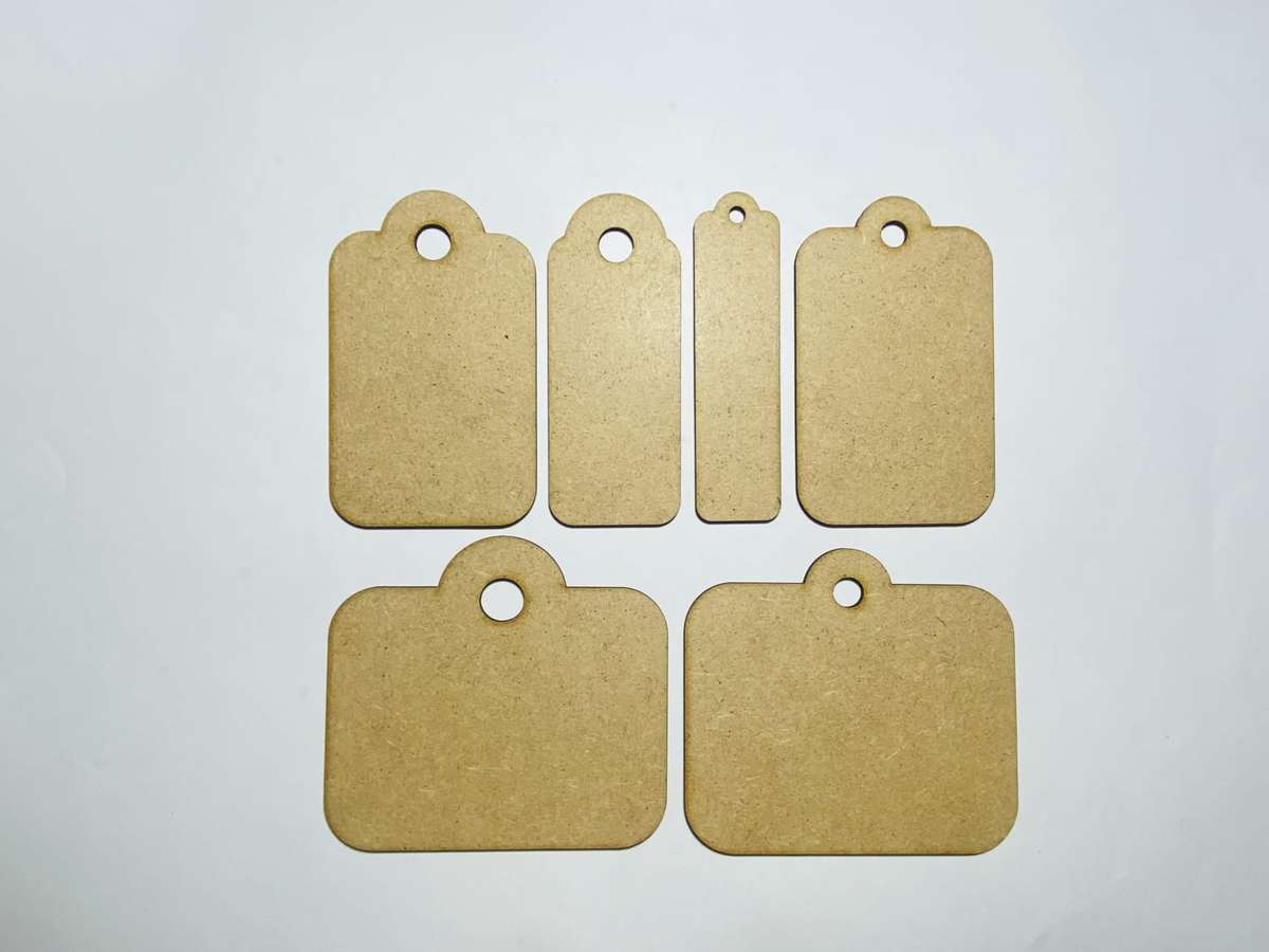 Laser Cut Wooden Gift Tags Cutout 55mm high