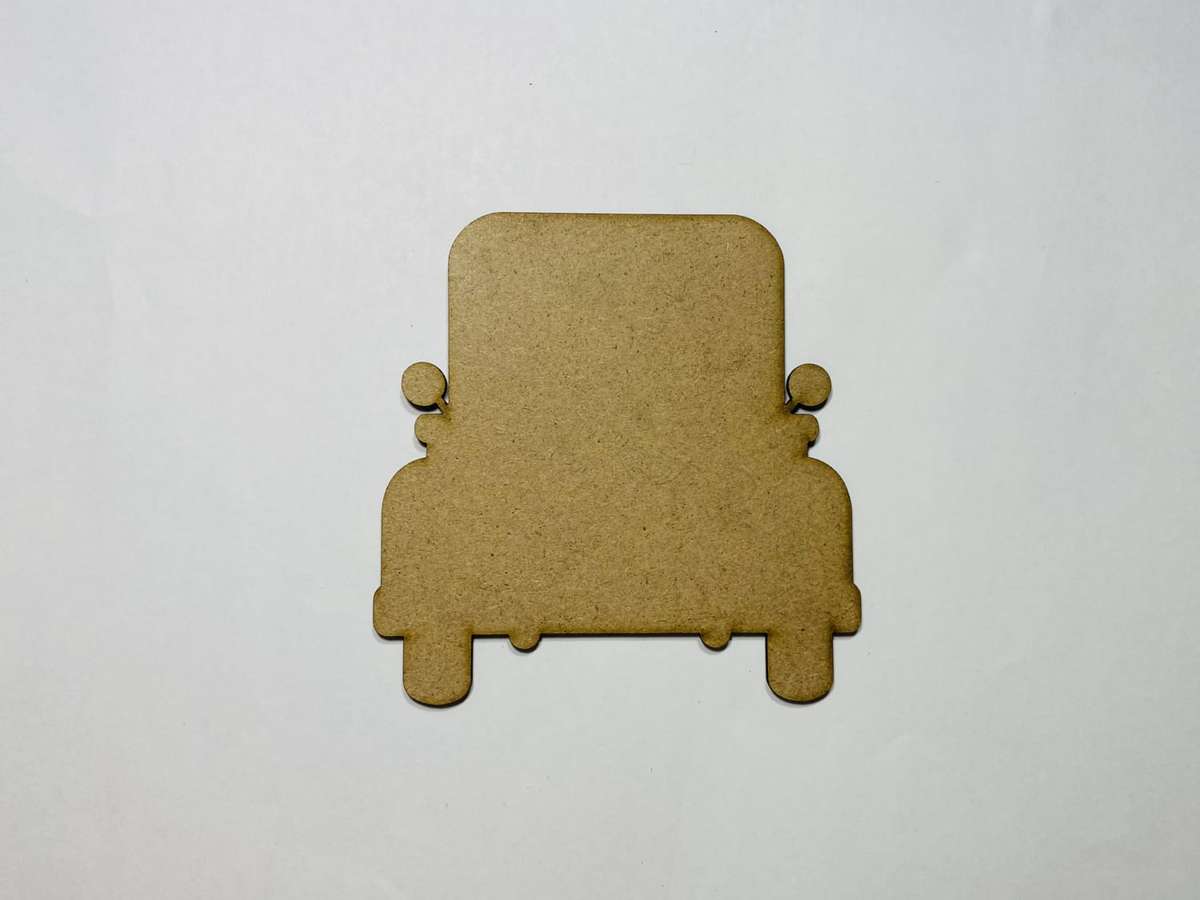 Laser Cut Beetle Car Wood Cutout 76mm