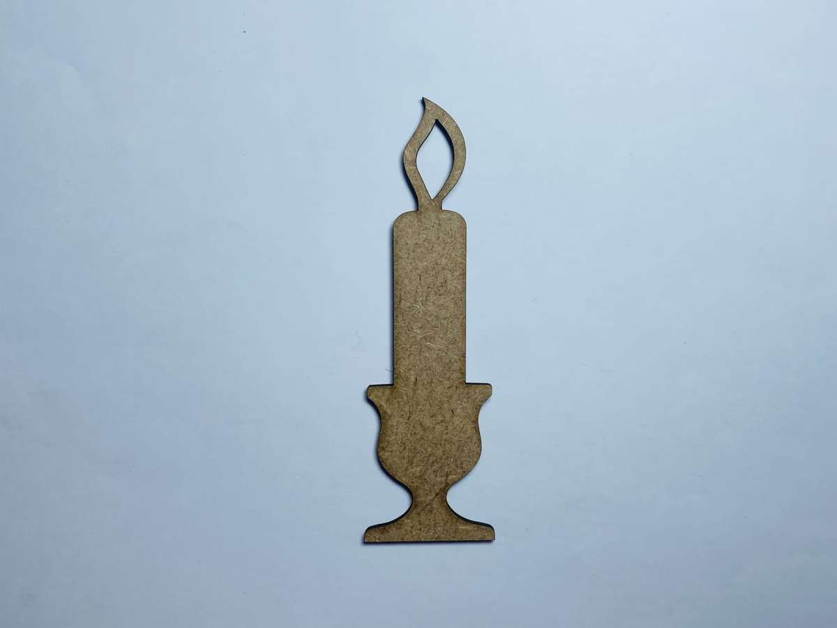 Laser Cut Wooden Candle Cutout 76mm