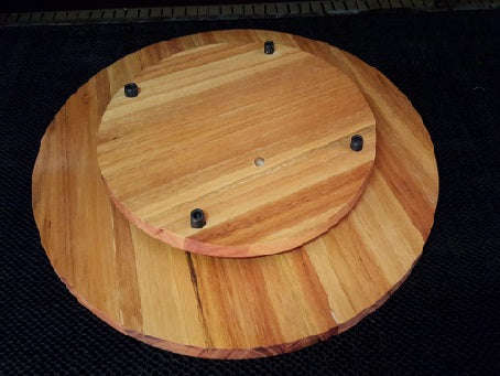 lazy susan  large  850mm x 850mm siligna wood colour may vary