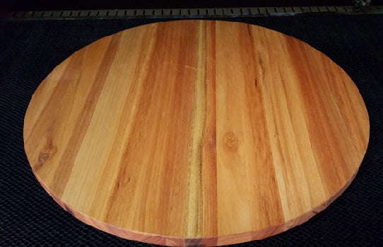 lazy susan  large  850mm x 850mm siligna wood colour may vary