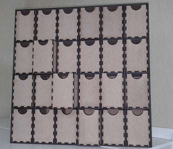 24 drawer box - utility box - wooden 406mm x 406mm x 100mm- 3mm mdf thick wood