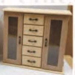 Jewellery /Glass double  5 Drw 320x120x290 - hand crafted- all in millimeters