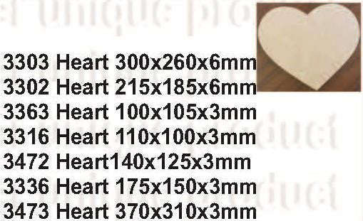 Heart Std  LARGE 300x260x6 (3212)