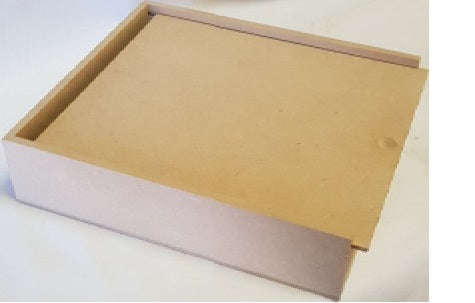 Wooden box F - Sliding Lid -225x200x50mm
