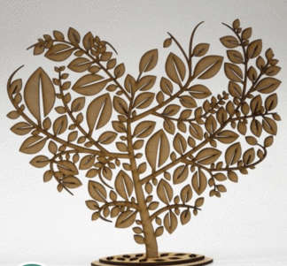 Heart Shaped Tree - wedding table - 300mm high.