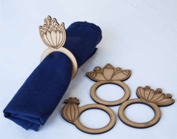 Napkin Rings - flowers - serviette holders - wedding decor