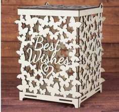 Wedding Card or money Box -3mm Laser Cut  mdf - not painted