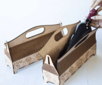 Wine Box 3mm Wine Carry case (standard 750ml bottle)