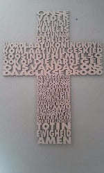 Wooden cross 800mm x 600mm - onse vader