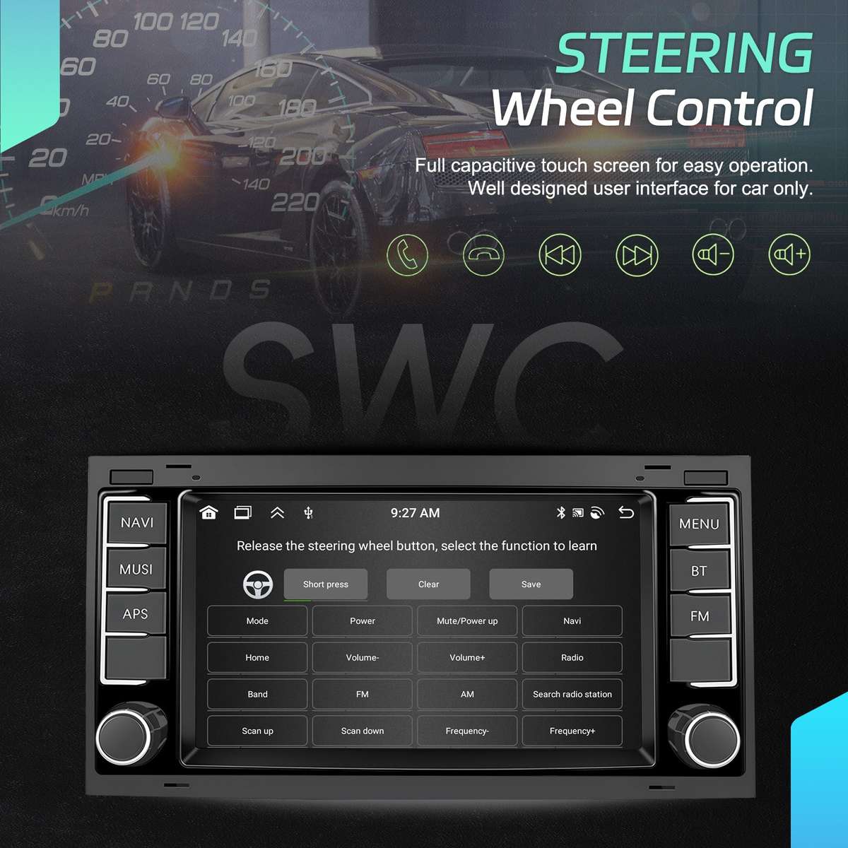 Volkswagen Touareg 2004-2010 OEM Look | 9" Android Touch Screen Radio | Wireless CarPlay & Androi...