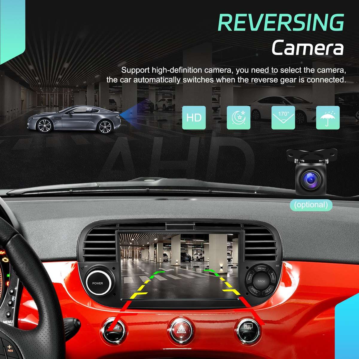 Fiat 500 20072015 OEM Android Radio | Physical Buttons | 4GB | CarPlay | Blackbelt Audio SA