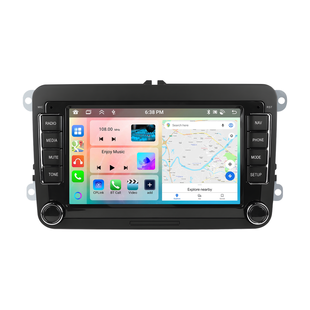 Volkswagen Universal | 7" Android Touch Screen Radio | Wireless CarPlay & Android Auto | GPS | Bl...