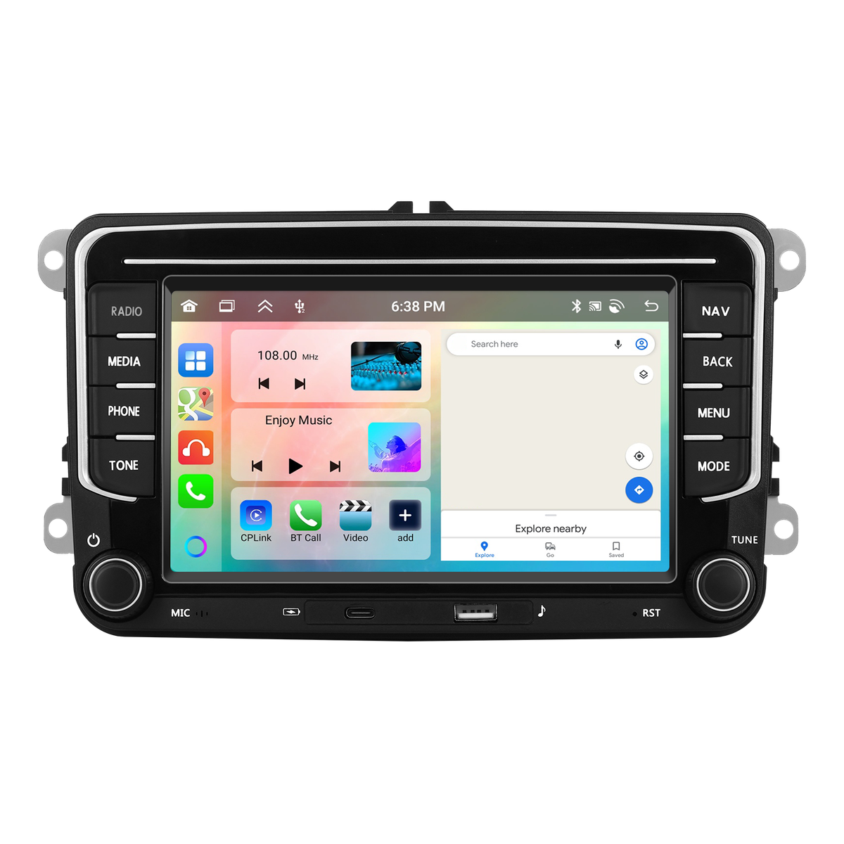 Volkswagen Universal | 7" Android Touch Screen Radio | Wireless CarPlay & Android Auto | GPS | Bl...