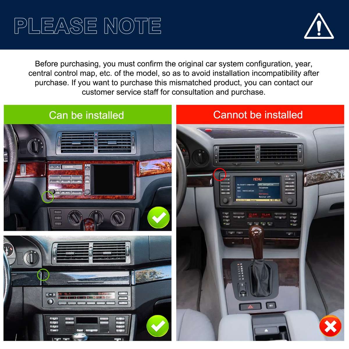 BMW 5 Series E39 & E53 OEM Look | 9" Android Touch Screen Radio | Wireless CarPlay & Android Auto...