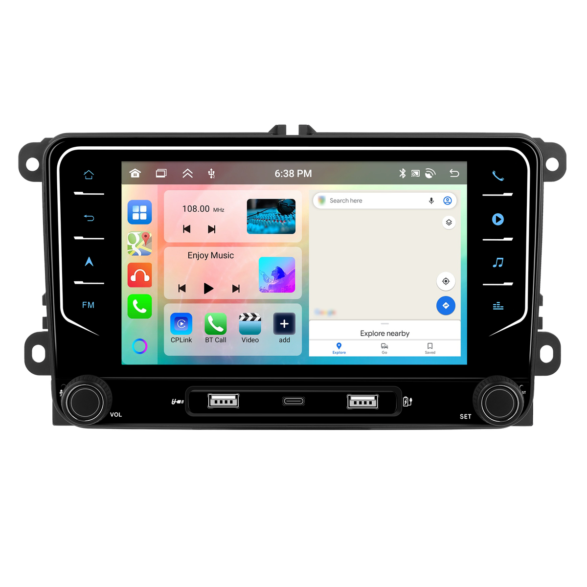 Volkswagen Universal | 7" Android Touch Screen Radio | Wireless CarPlay & Android Auto | GPS | Bl...