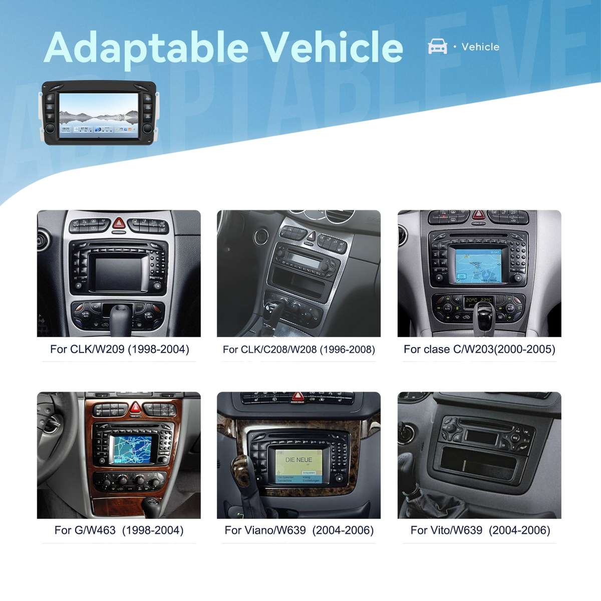 MERCEDES-BENZ C-Class (20002005) OEM Look | 9" Android Touch Screen Radio | Wireless CarPlay &...