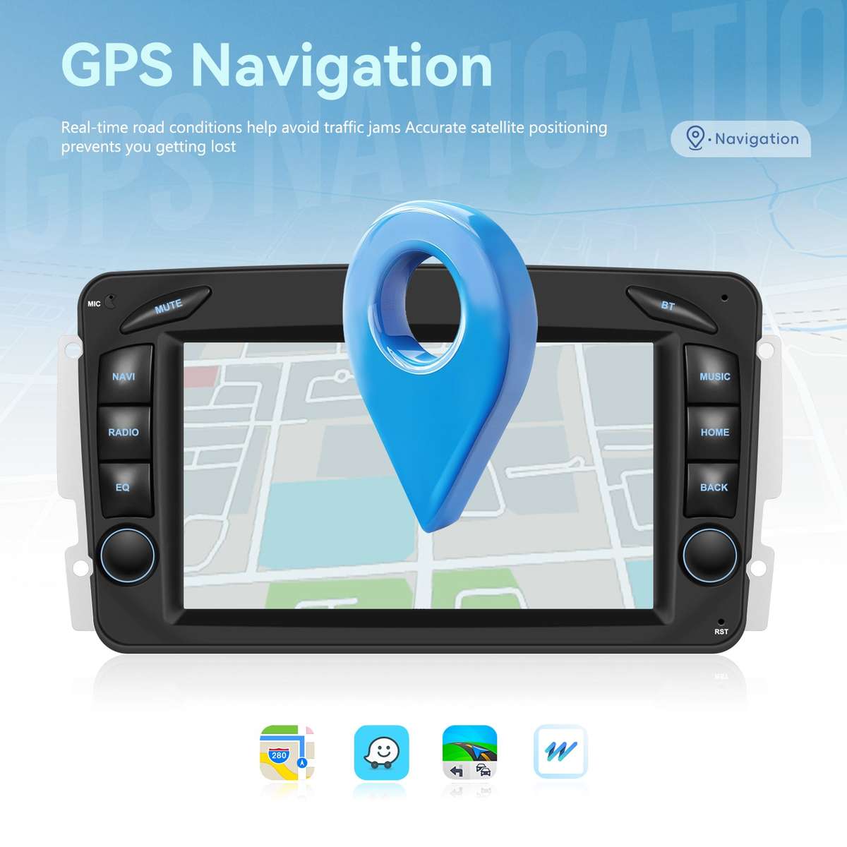 MERCEDES-BENZ C-Class (20002005) OEM Look | 9" Android Touch Screen Radio | Wireless CarPlay &...
