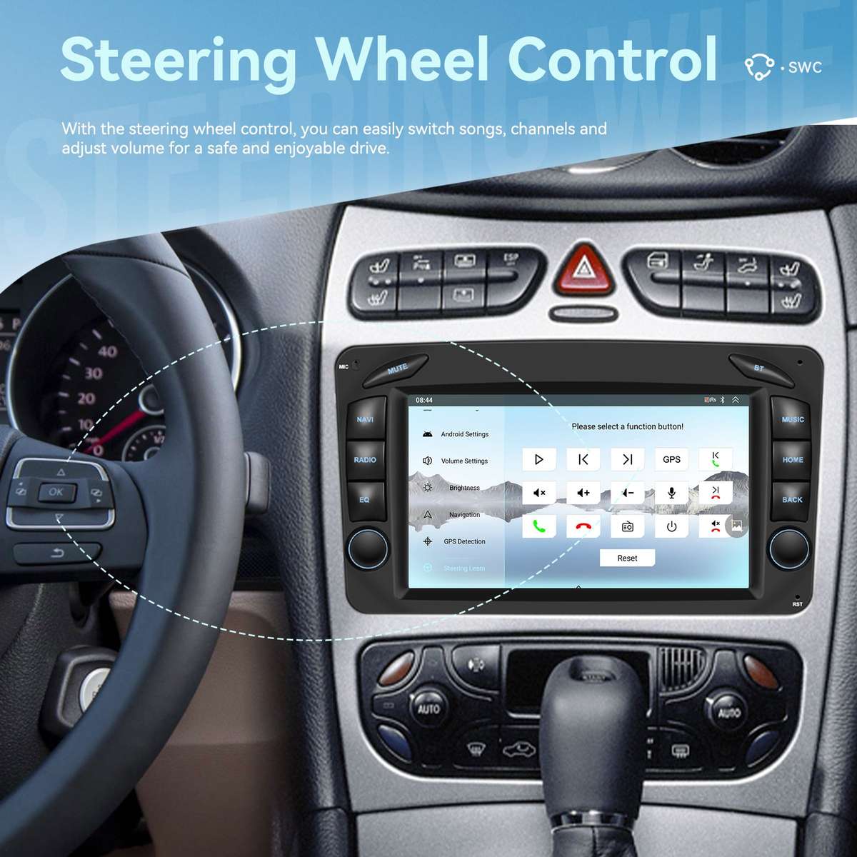 MERCEDES-BENZ C-Class (20002005) OEM Look | 9" Android Touch Screen Radio | Wireless CarPlay &...