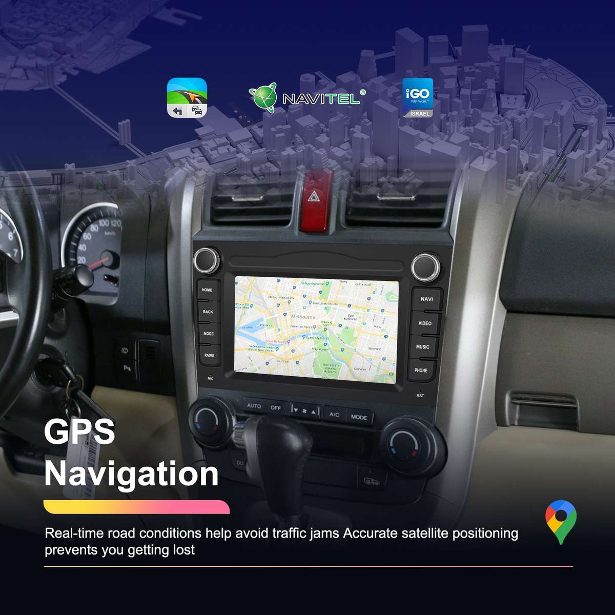 Honda CR-V 2008-2012 OEM Look | 9" Android Touch Screen Radio | Wireless CarPlay & Android Auto |...