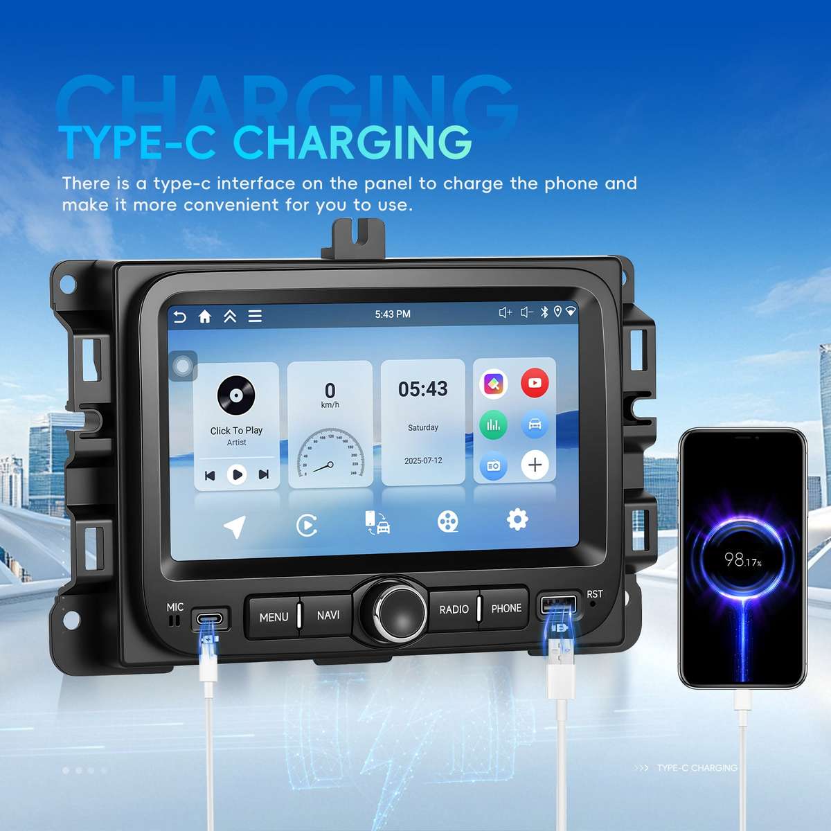 Jeep Renegade (20162020) OEM Look | 9" Android Touch Screen Radio | Wireless CarPlay & Android...