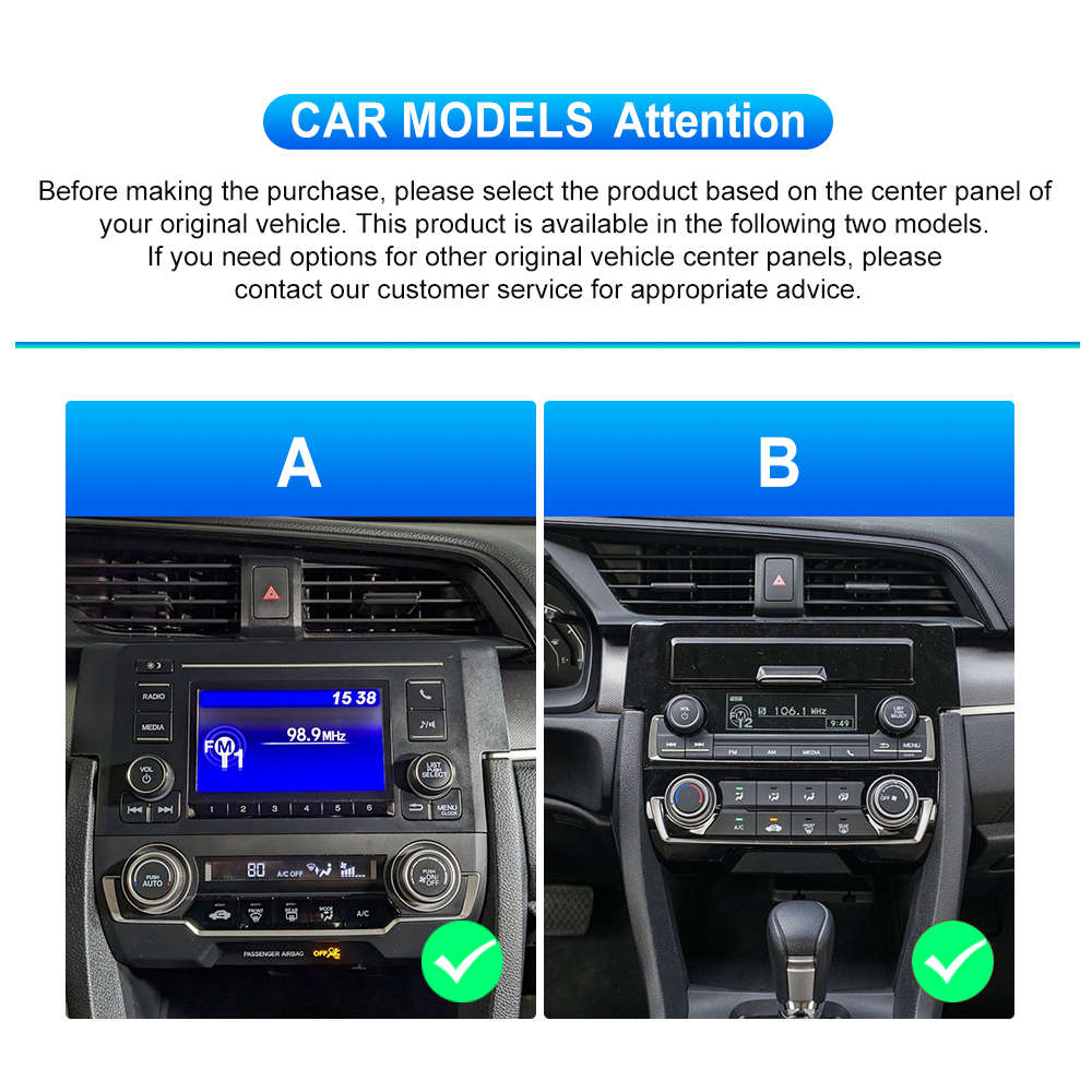 Honda Civic 20162021 Android Radio | 4GB RAM | GPS + Wireless CarPlay | Blackbelt Audio SA