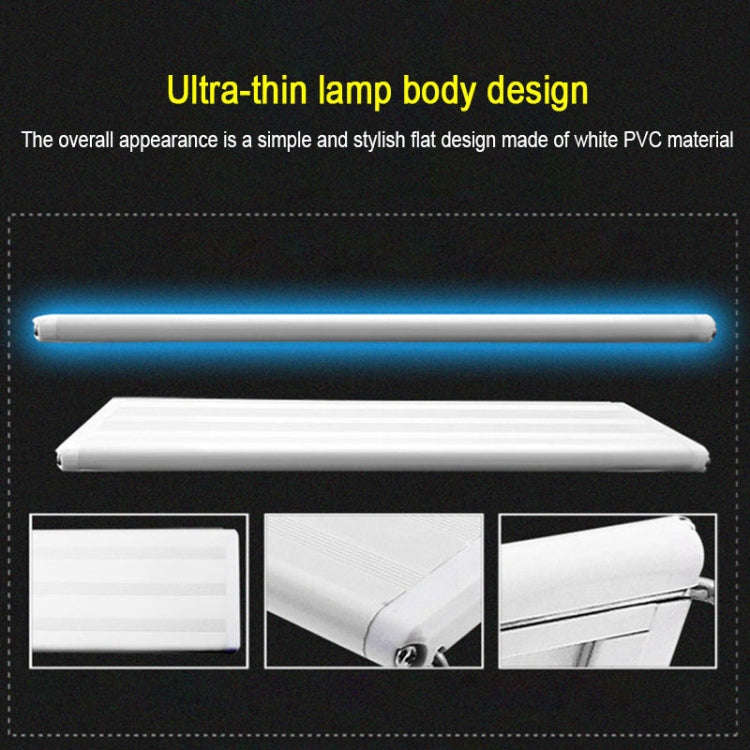 XY-60K Three Rows Aquarium Glass Fish Tank LED Aquatic Bracket Lamp, US Plug, XY-60K Three Rows