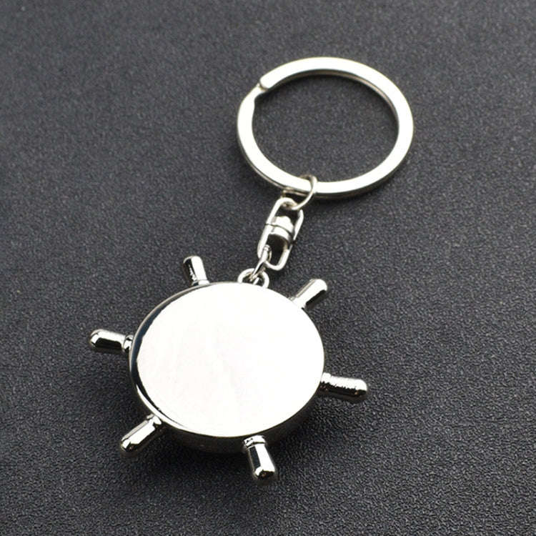 Creative Rudder Compass Style Keychain, Rudder Compass